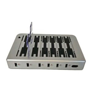 Hercules Tuff HT-CS-6 6-Port Fast USB Charging Station Organizer‎ – Silver